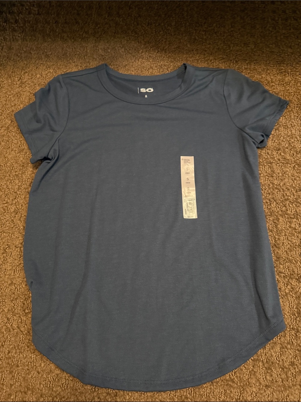 SO Short Sleeve Crewneck Tee in Slate Blue